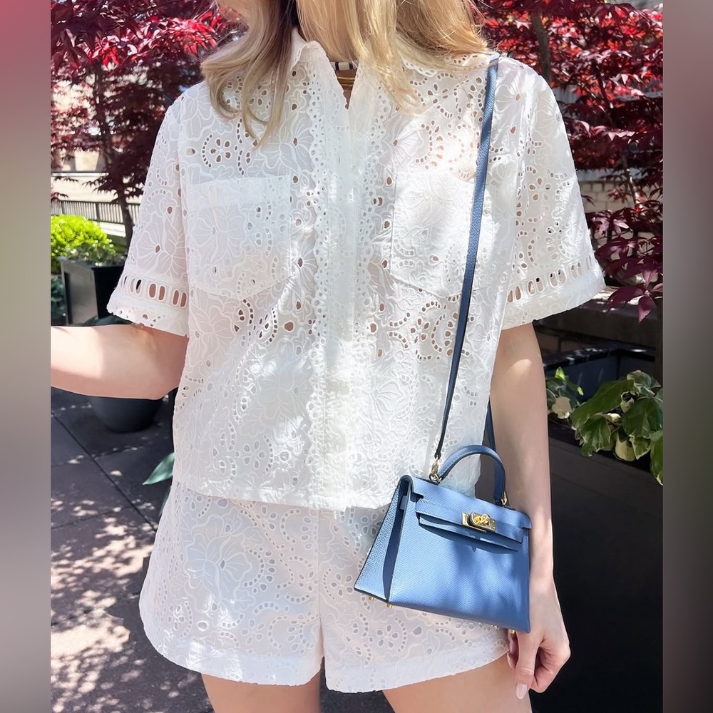 Hill House Home Women | The Annette Top | White Broderie Anglaise/ XXL EUC